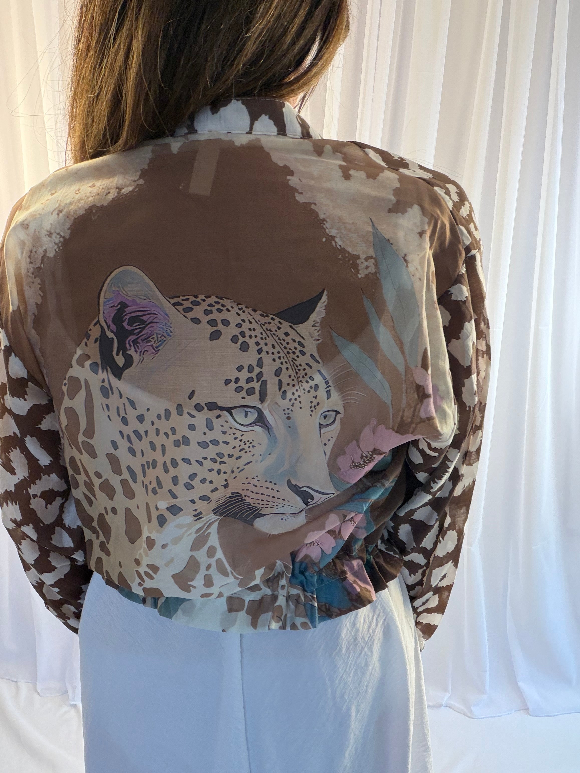 Iona - Animal print bomber jacket
