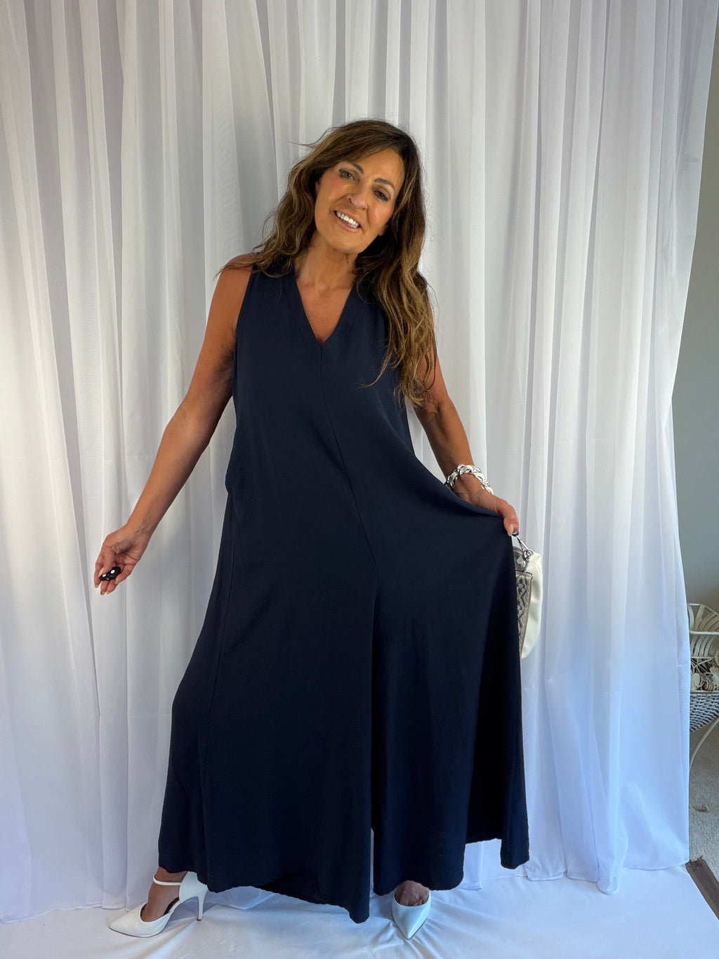 Sleeveless luxe jumpsuit