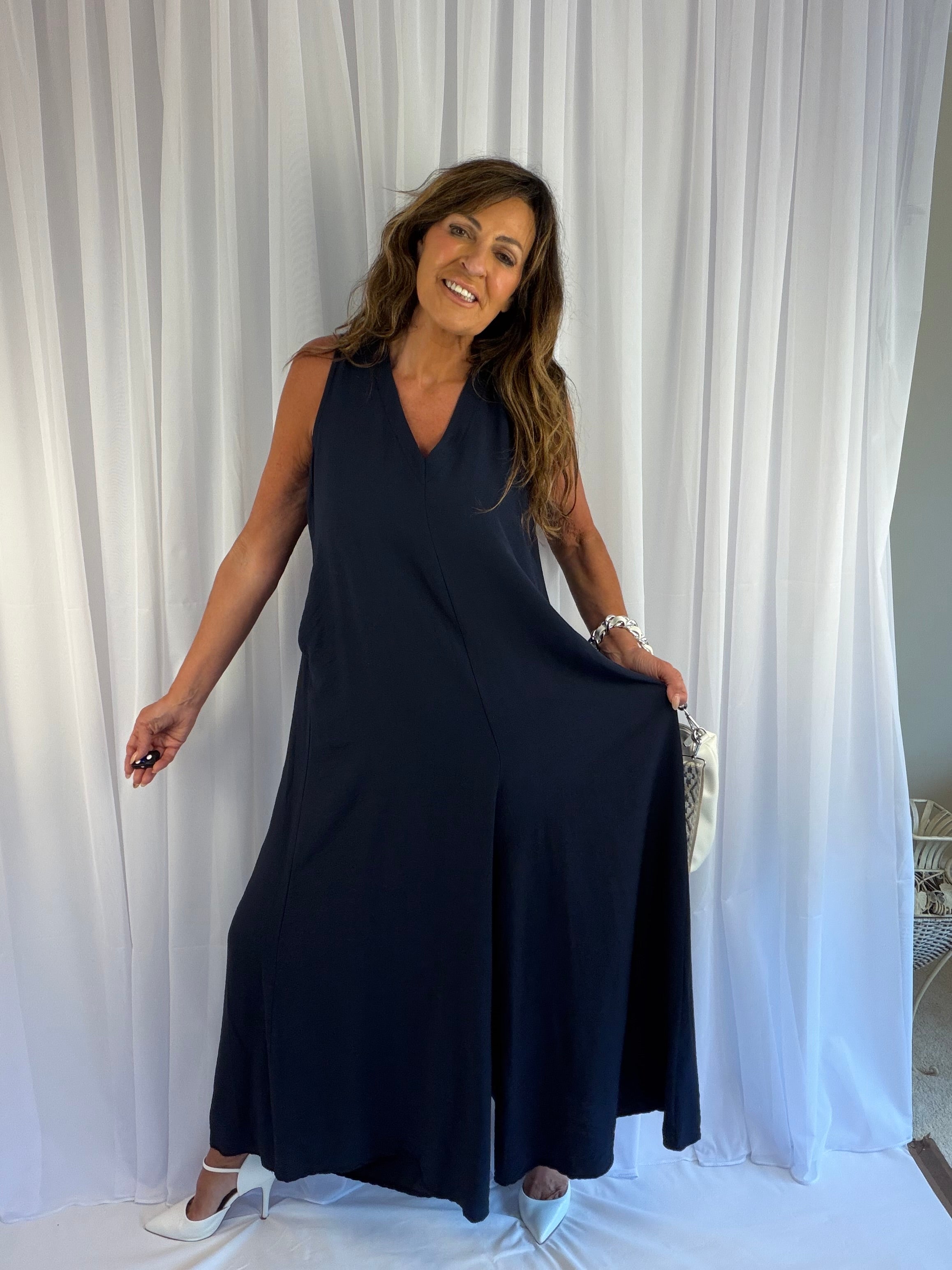 Sleeveless luxe jumpsuit