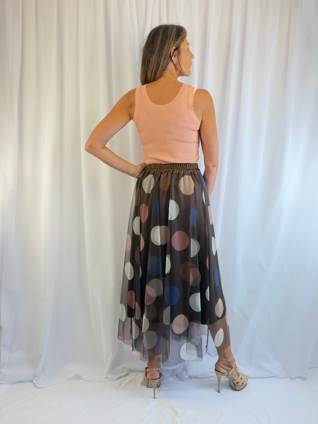 Dee - the LUXE polka dot tulle midi skirt