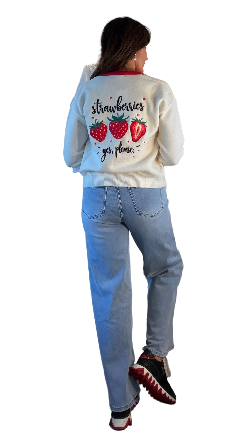 Sally Strawberries & Cream Cardigan