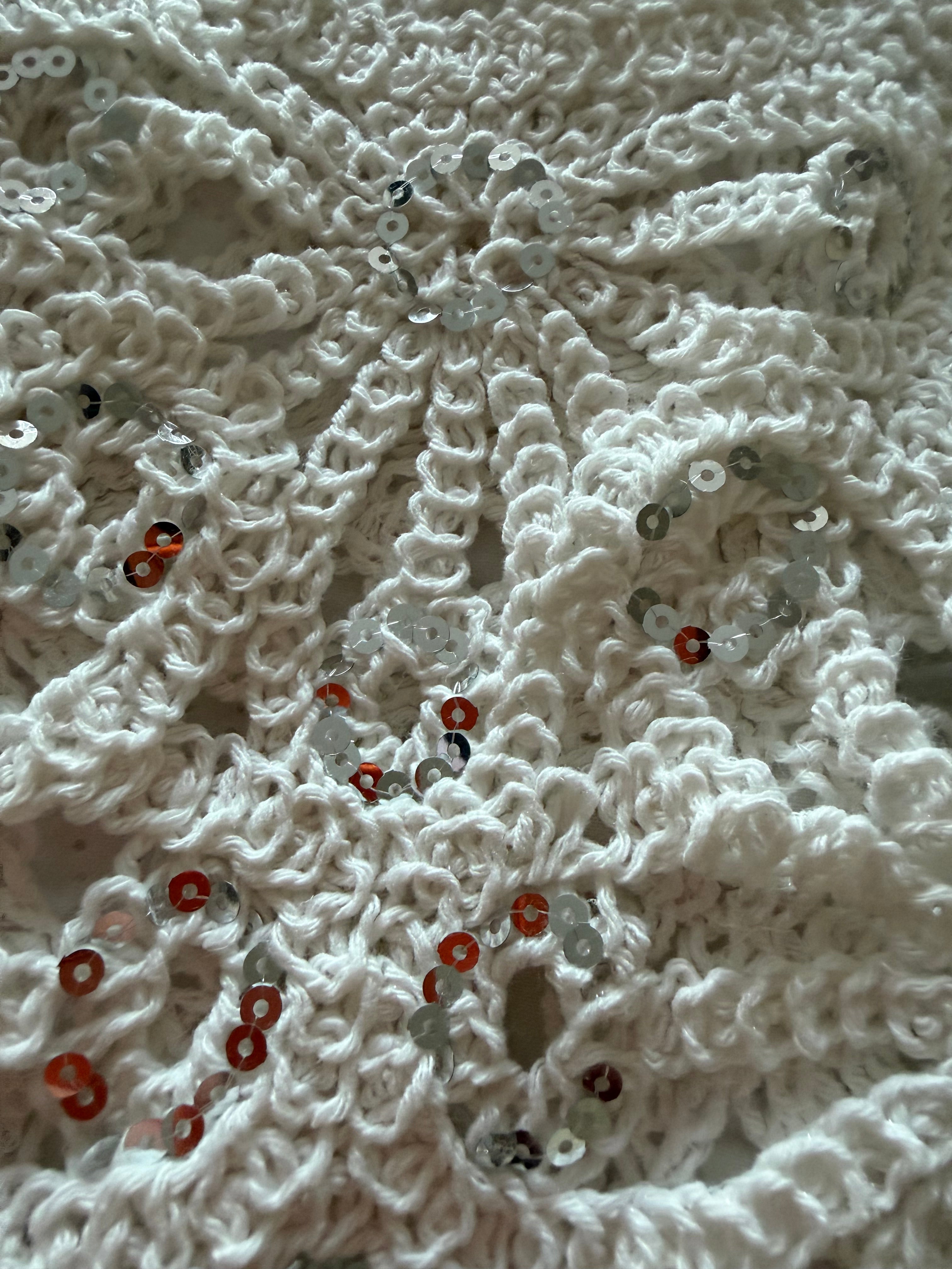 ‘Cherry’ Shimmer Detail Crochet
Stretch Top