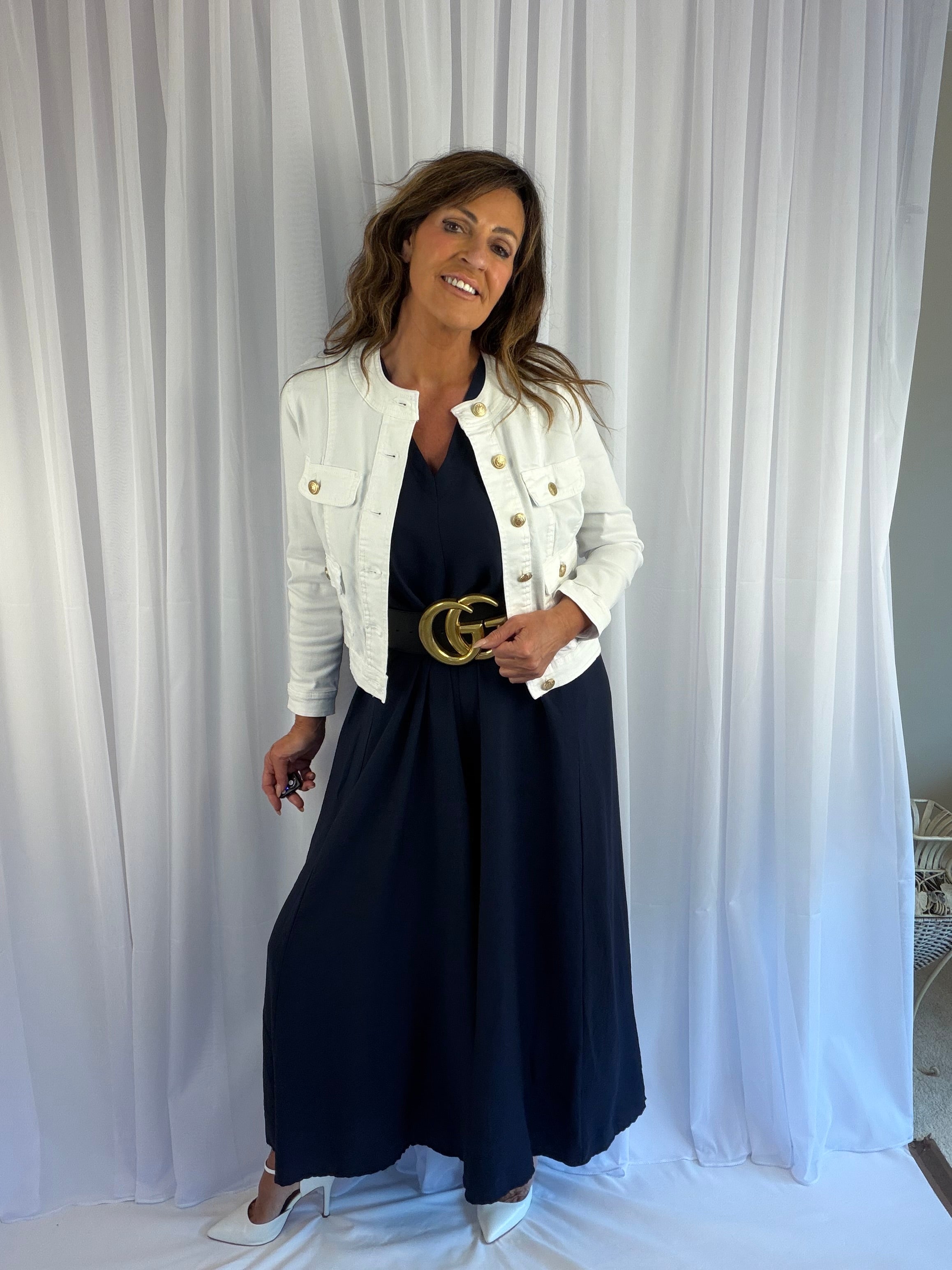 Sleeveless luxe jumpsuit