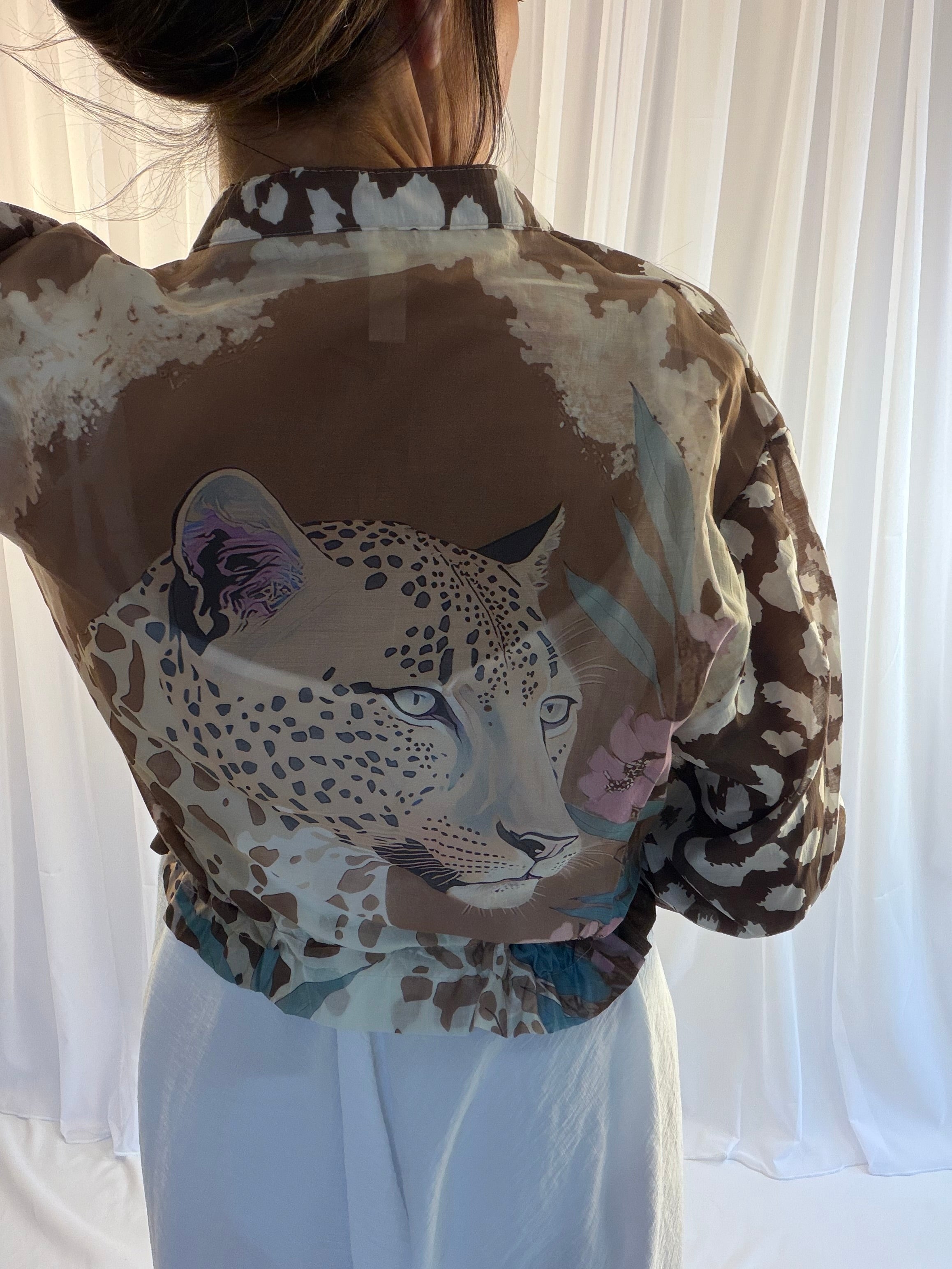 Iona - Animal print bomber jacket