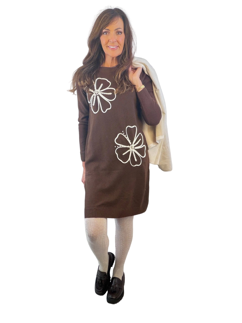 Flora Embroidered Knit Dress 10-14/16