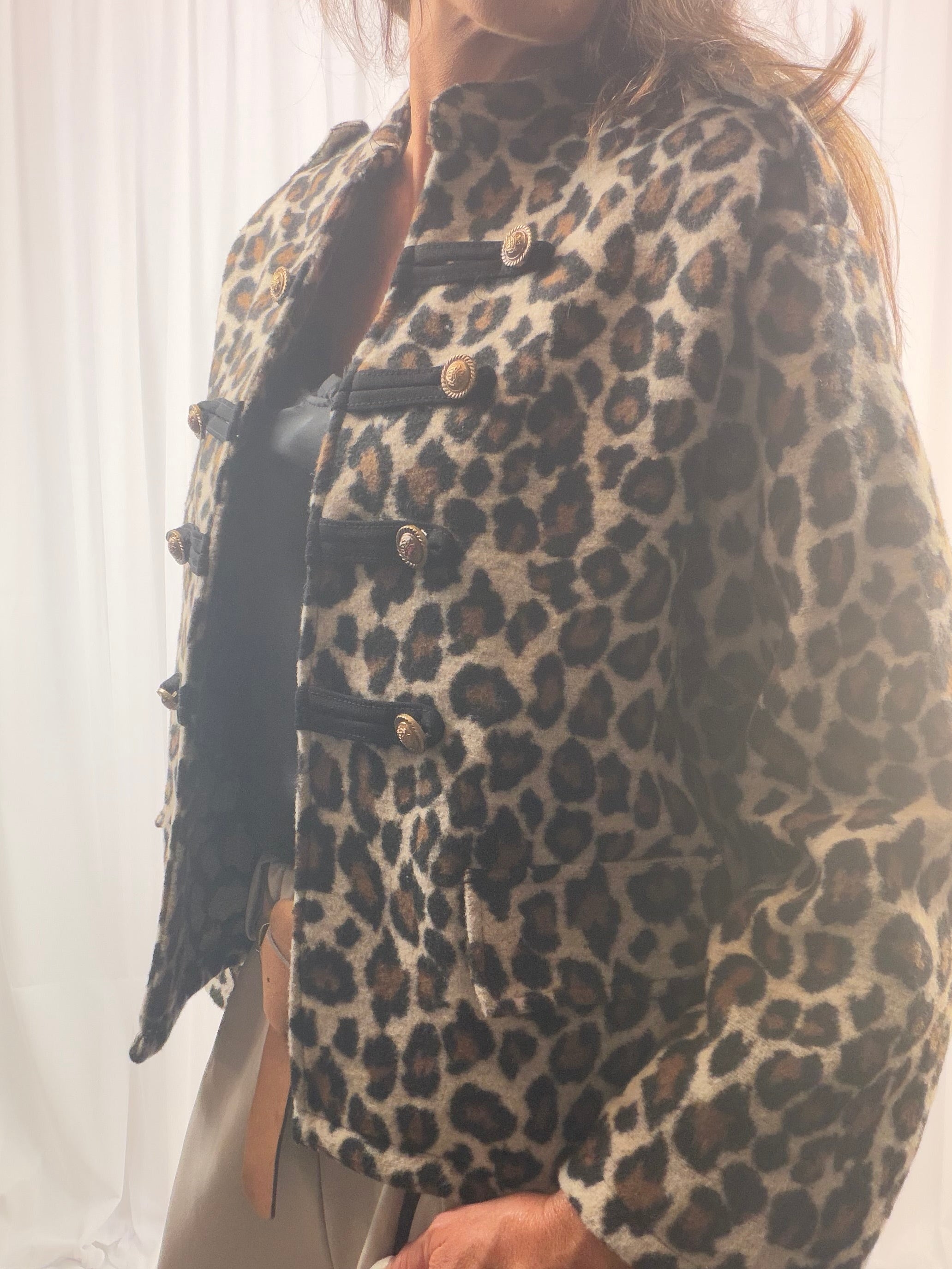 Savannah leopard military jacket