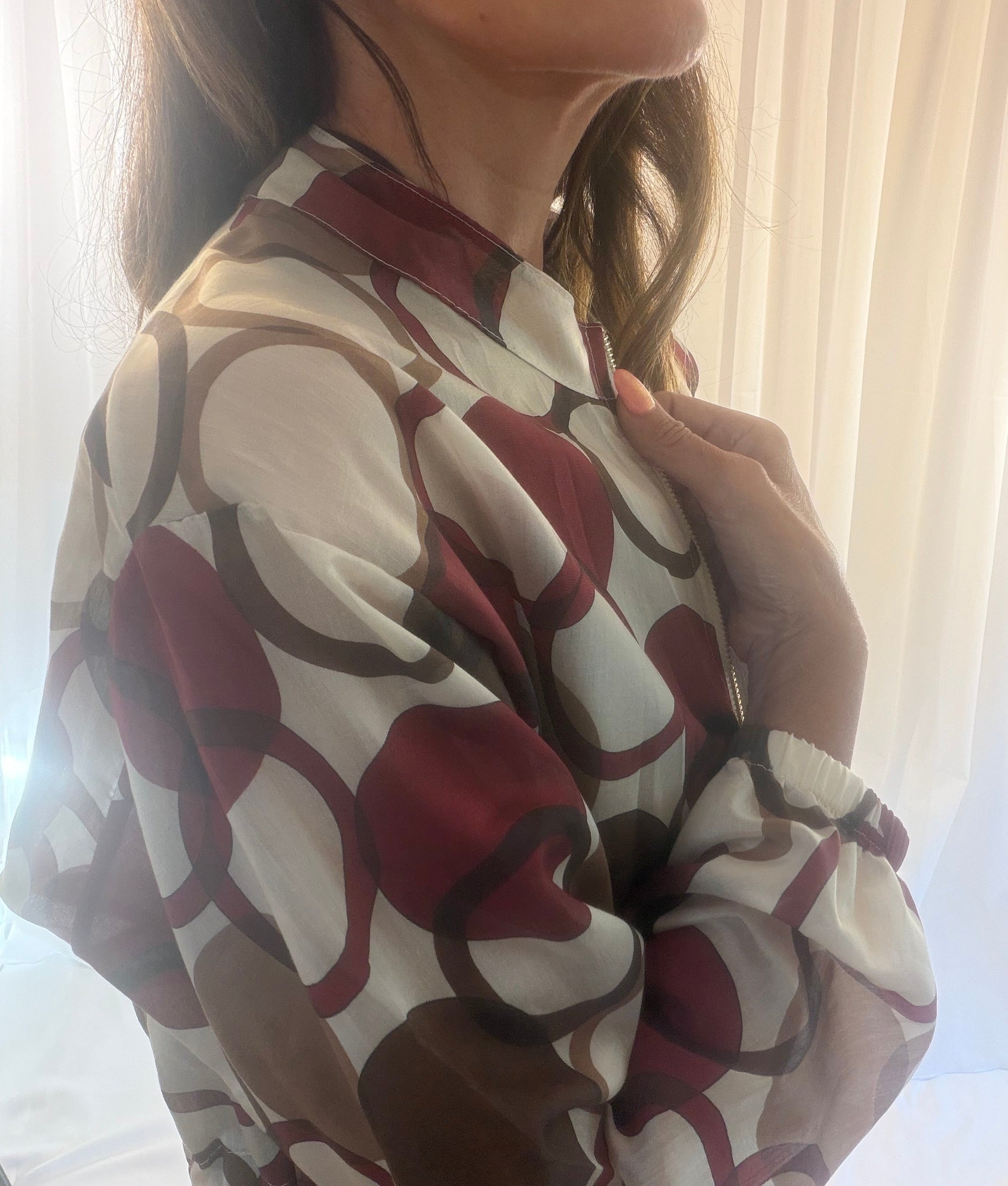 Suki spotty bomber jacket