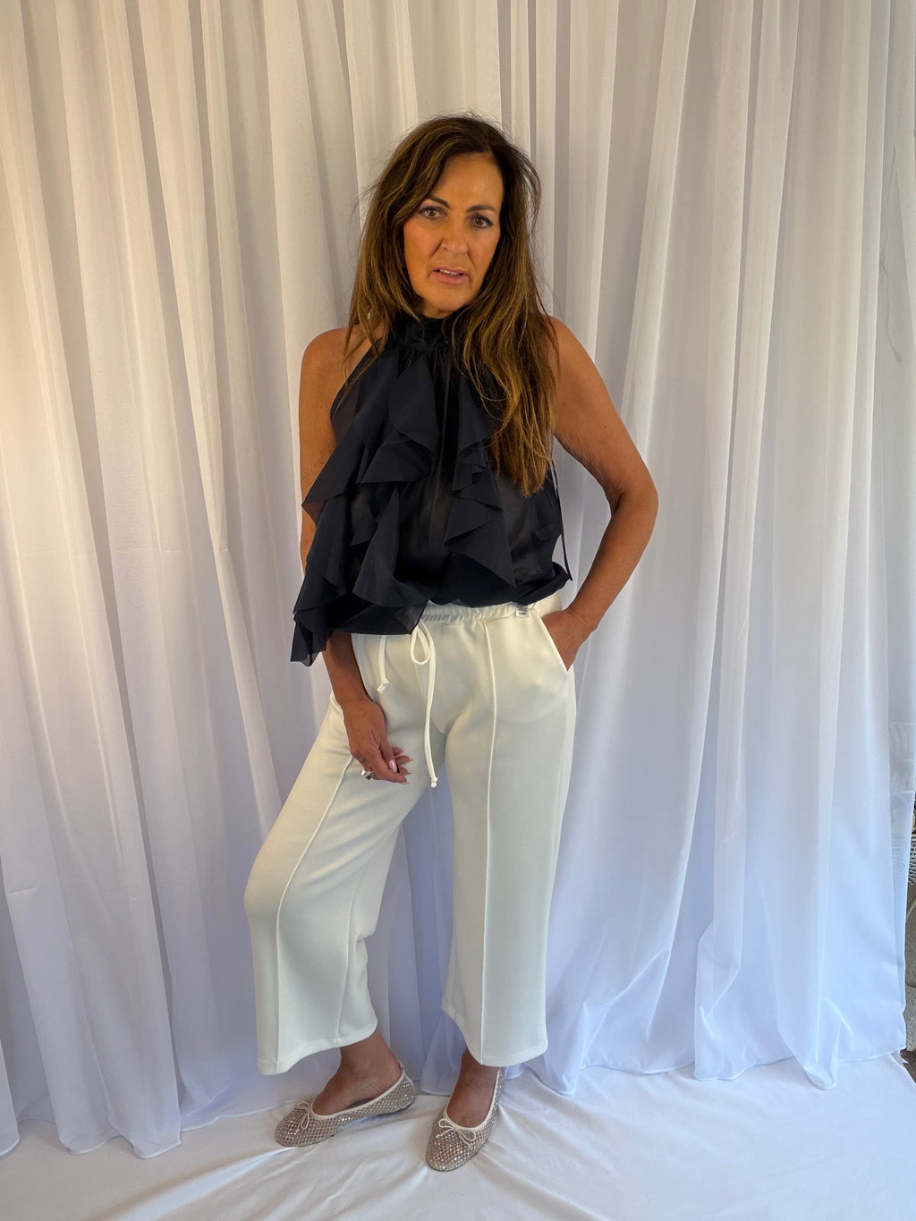 Dawn casual shorter length trousers