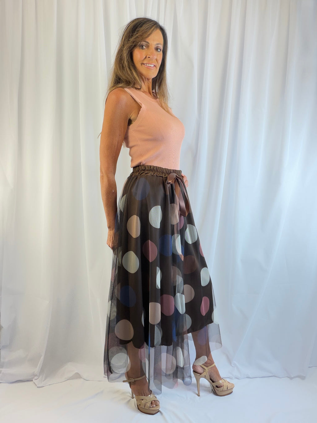 Dee - the LUXE polka dot tulle midi skirt