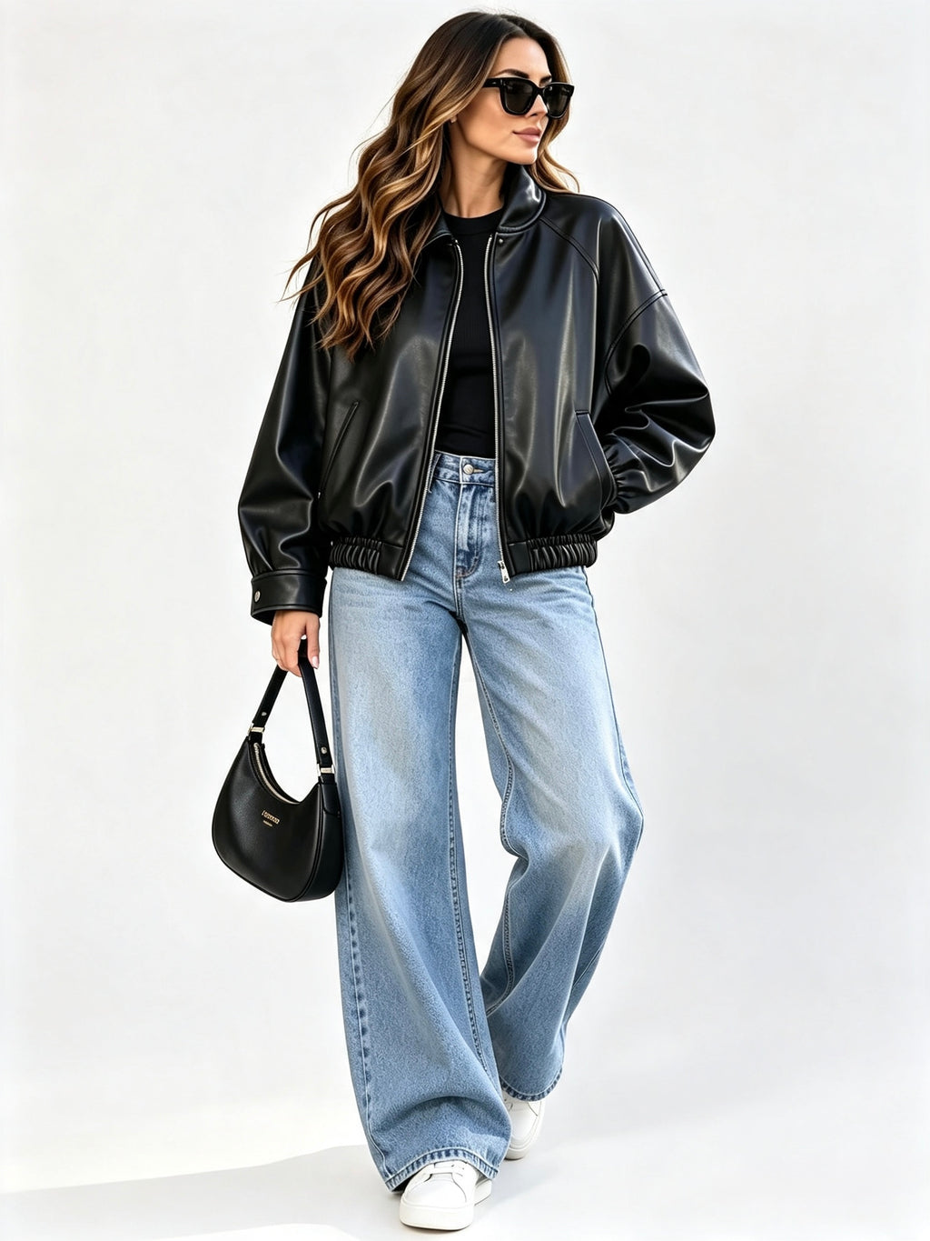 Bella faux leather jacket