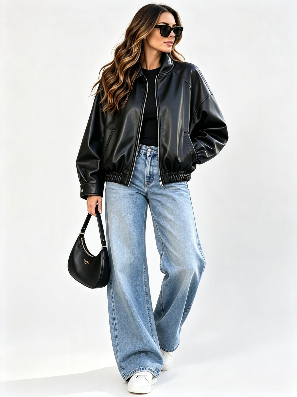 Bella faux leather jacket