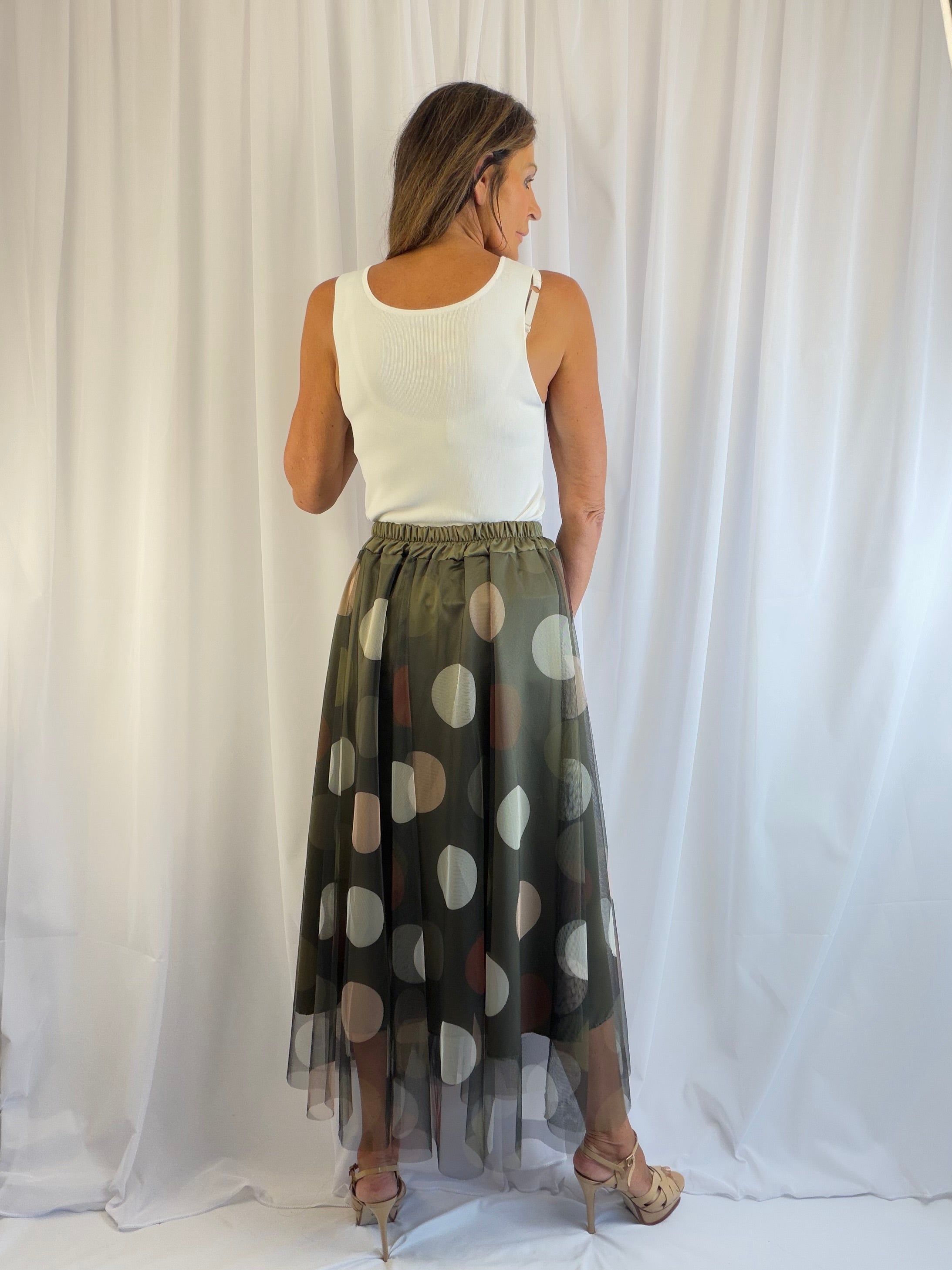 Dee - the LUXE polka dot tulle midi skirt