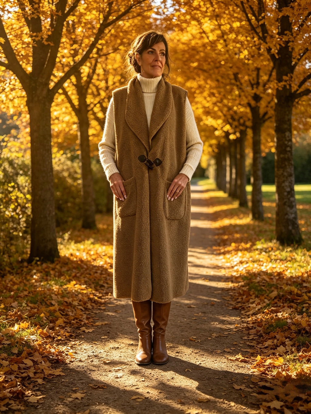 Teresa teddy long gilet
