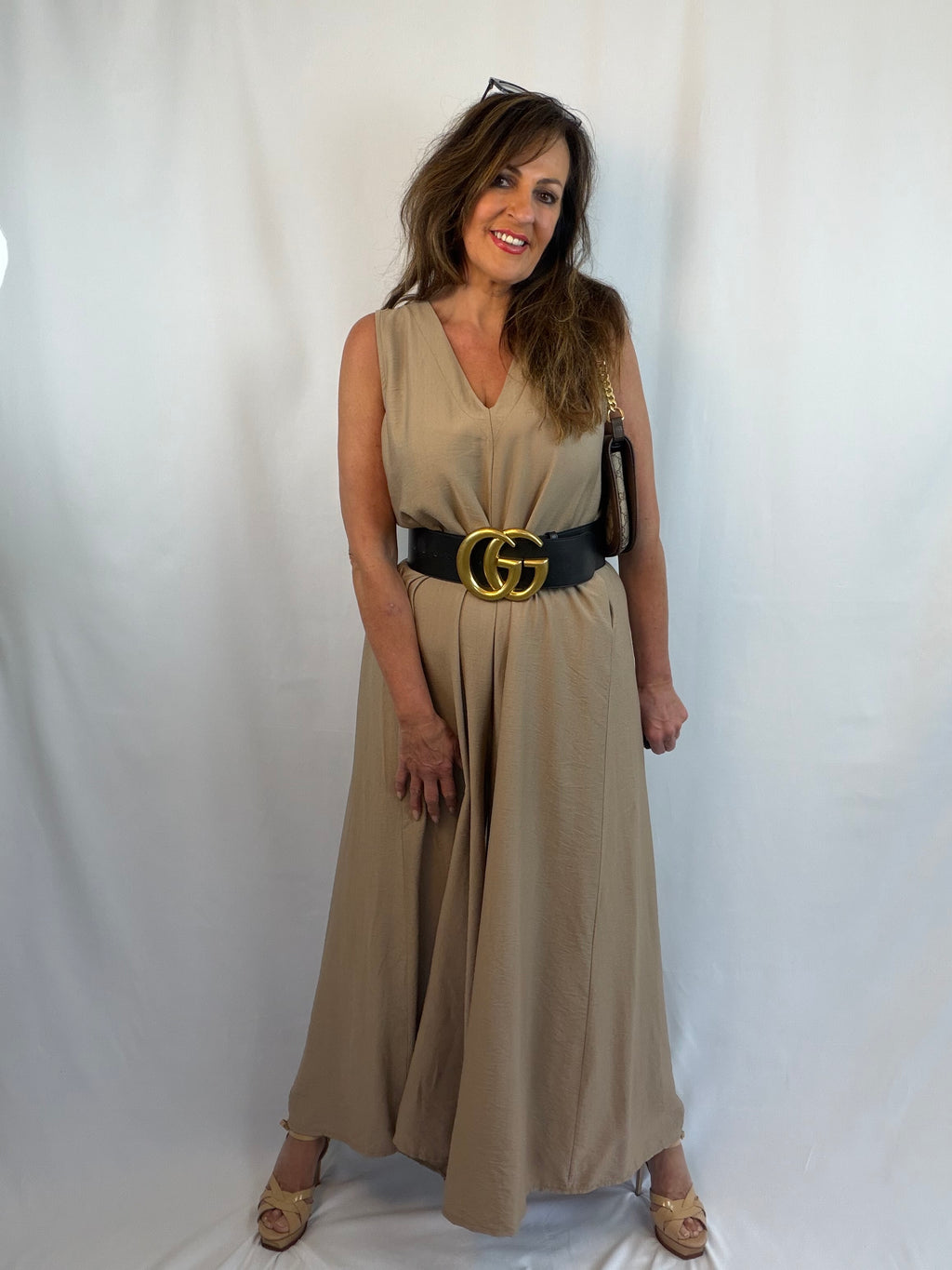 Sleeveless luxe jumpsuit