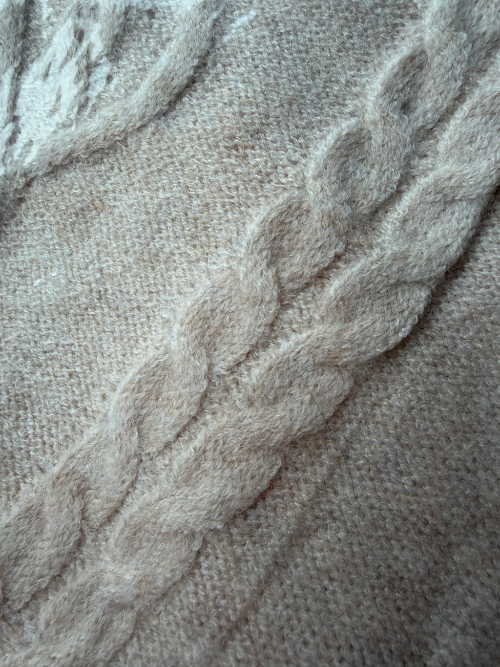 Gold luxe cross over knit