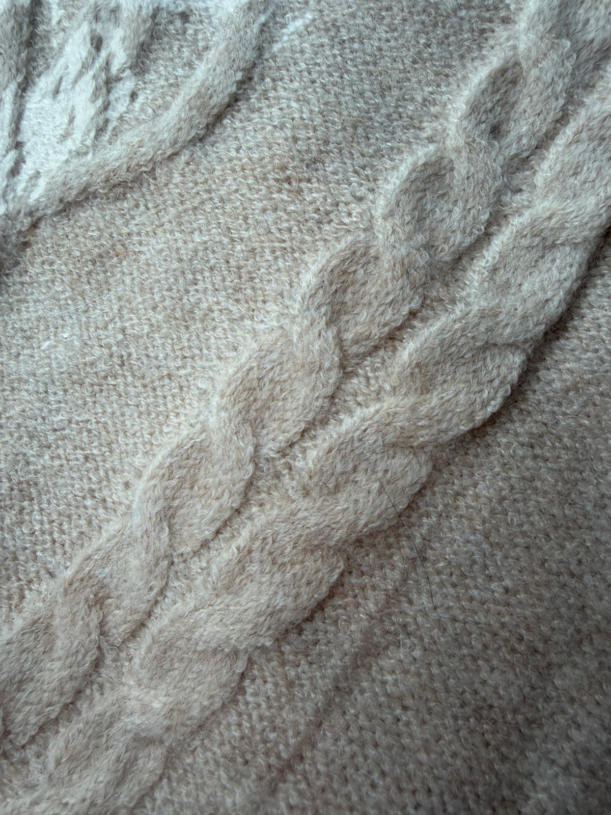 Gold luxe cross over knit