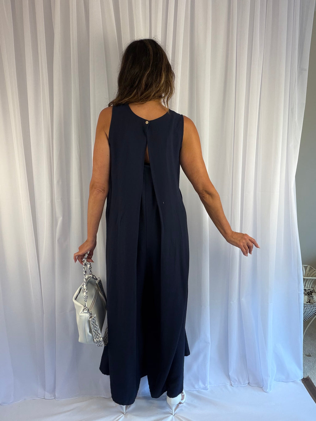 Sleeveless luxe jumpsuit