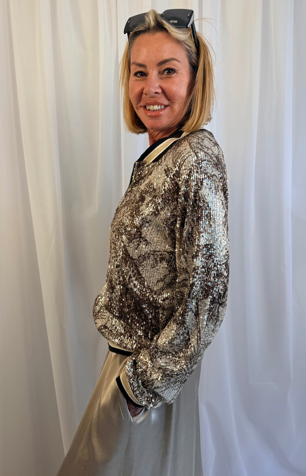 Sola dazzler sequin jacket