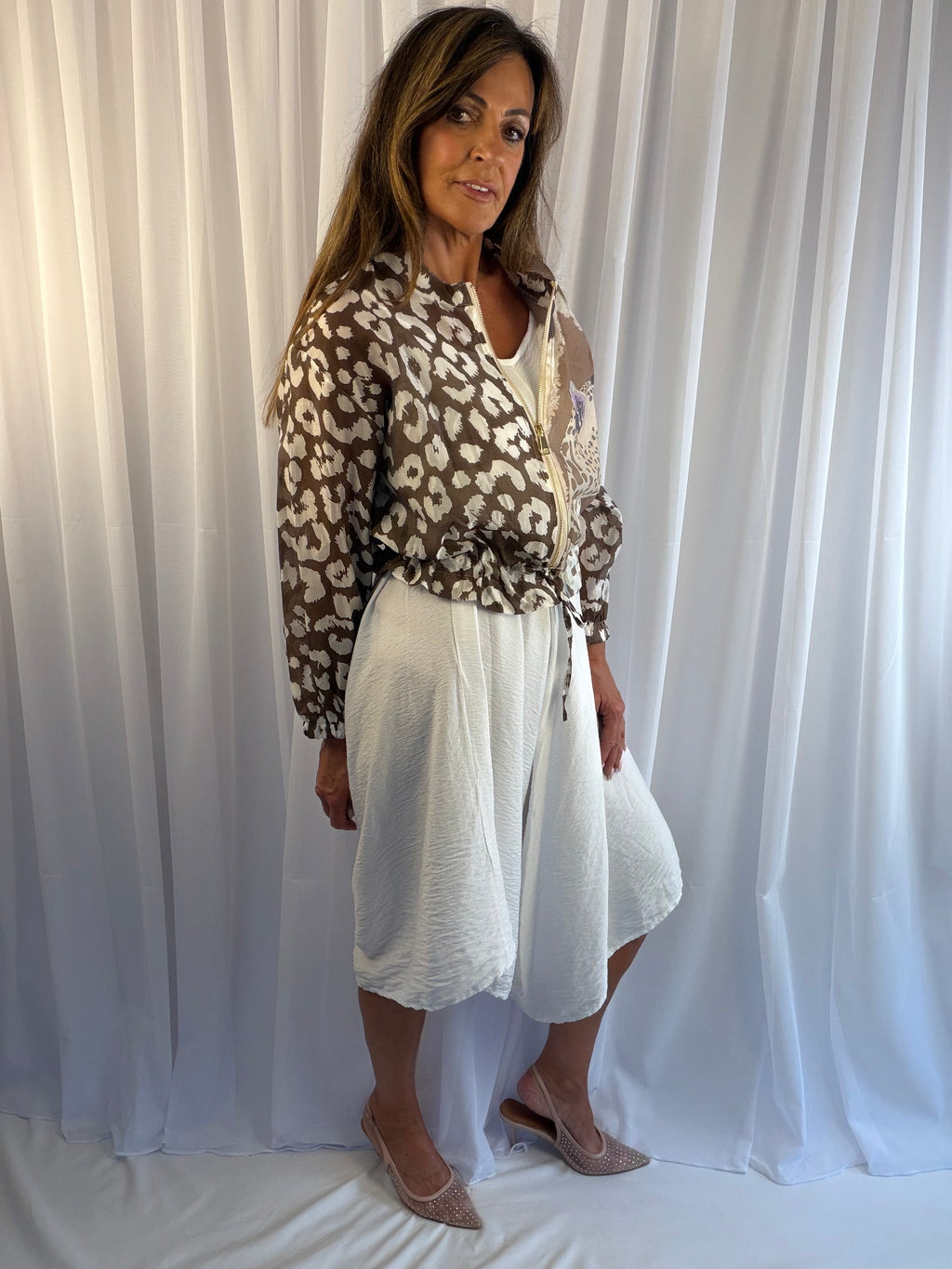 Iona - Animal print bomber jacket