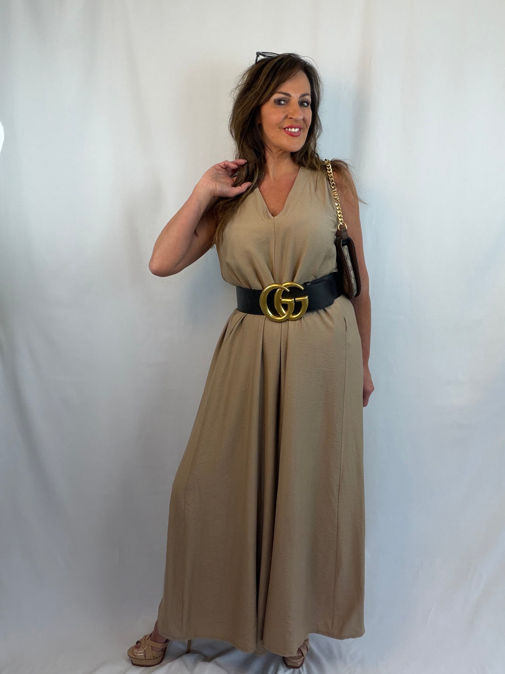 Sleeveless luxe jumpsuit