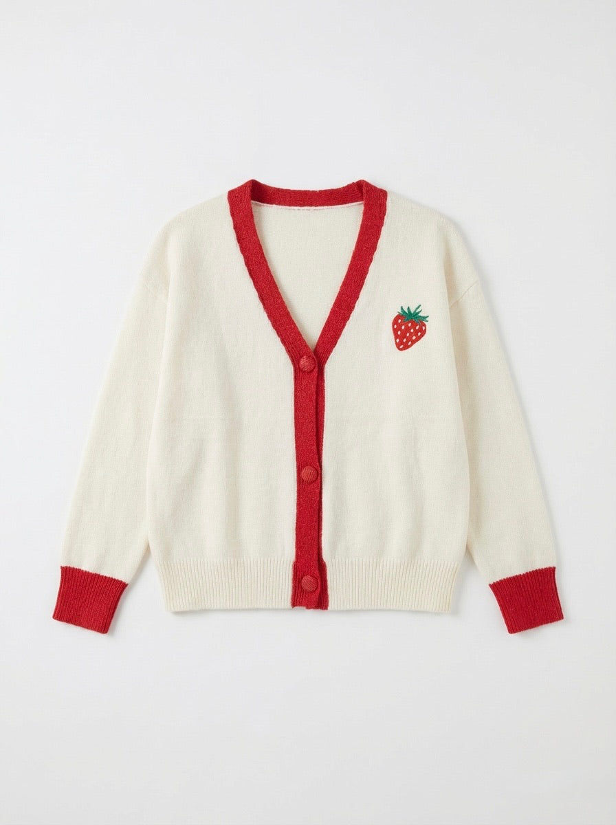 Sally Strawberries & Cream Cardigan