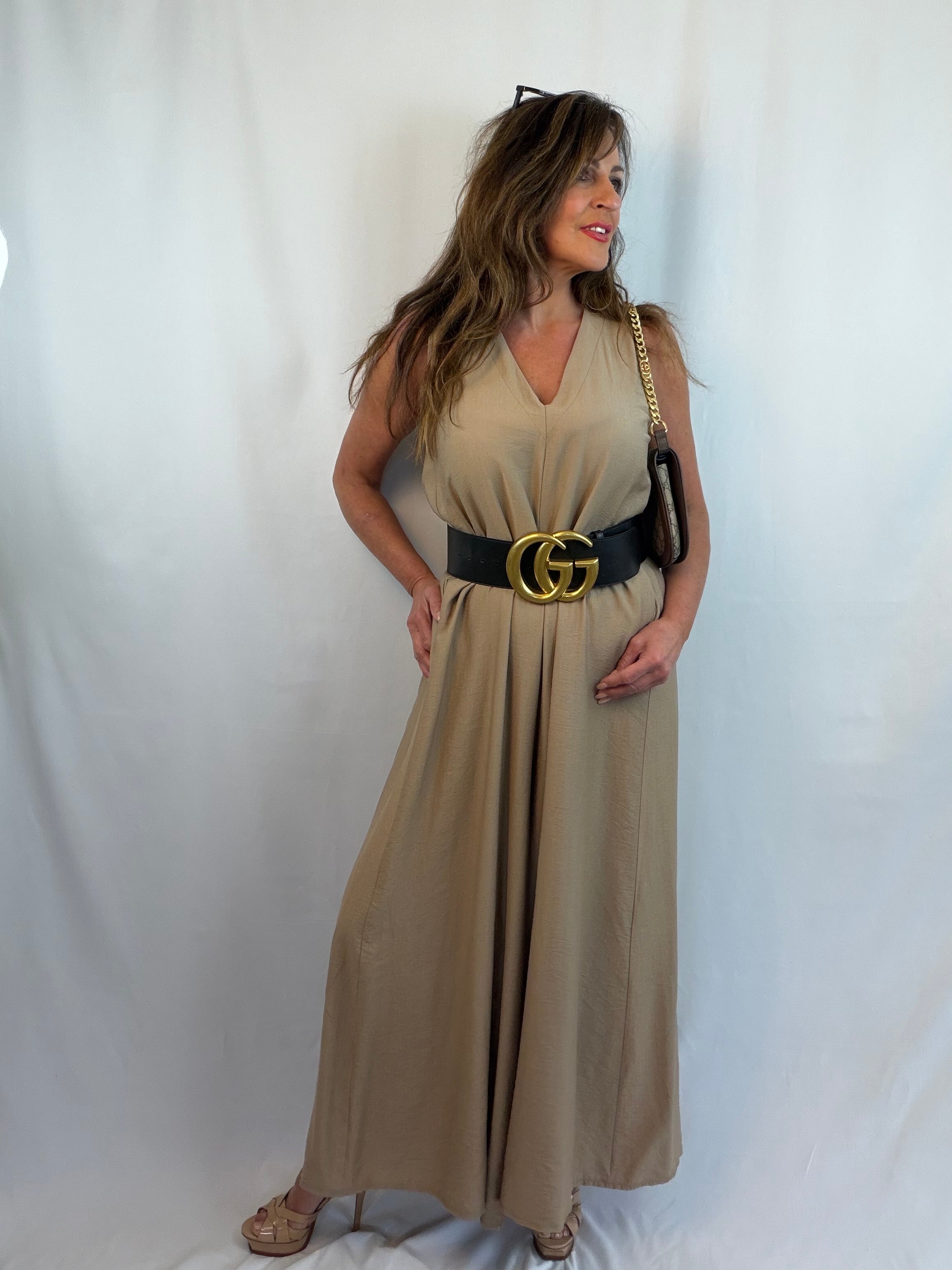 Sleeveless luxe jumpsuit