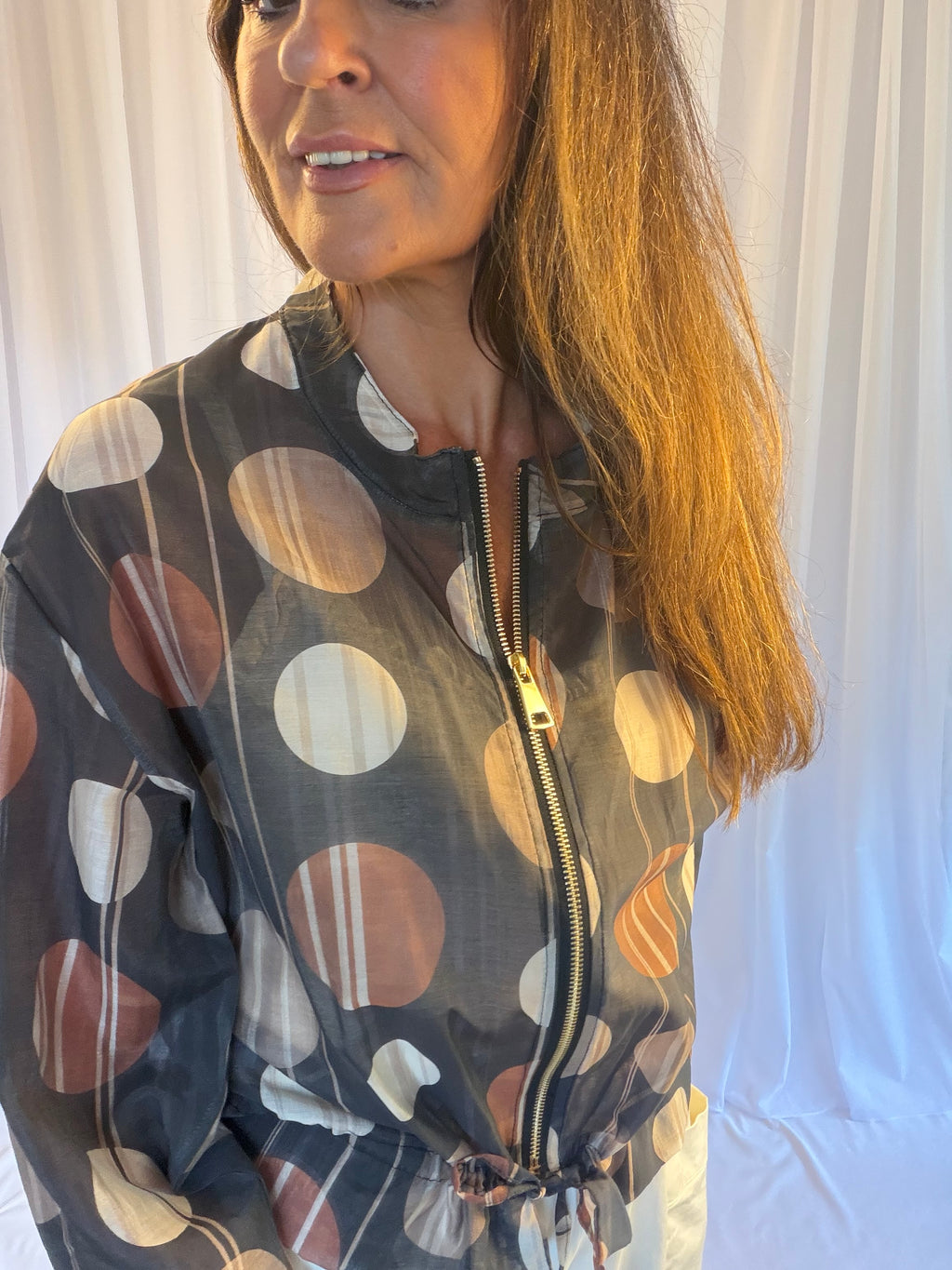 Spotty bomber jacket