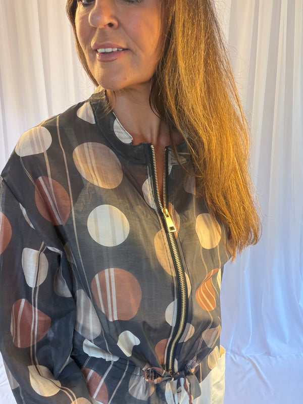 Spotty bomber jacket