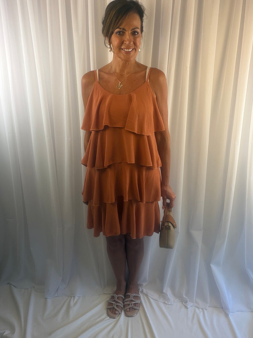 Roxy Ruffle tiered dress (short)