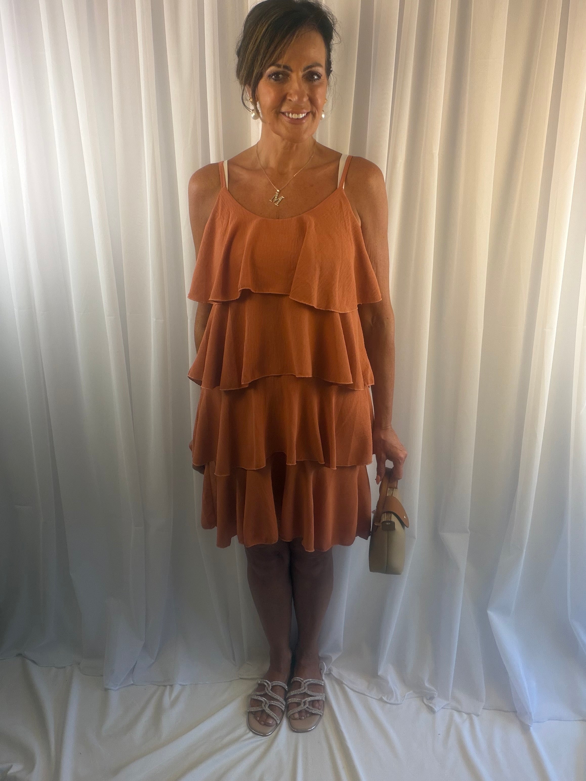 Roxy Ruffle tiered dress (short)