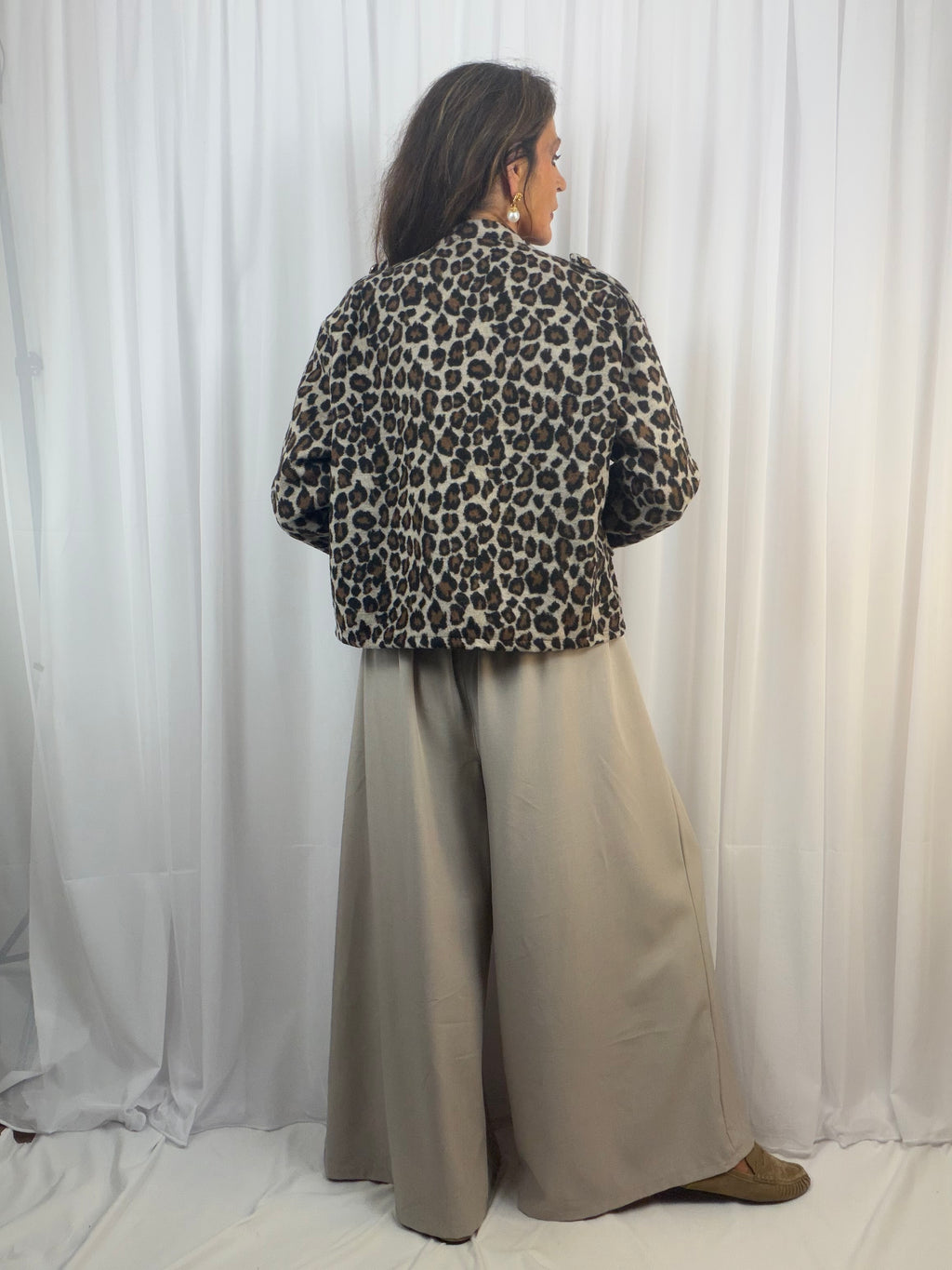 Savannah leopard military jacket
