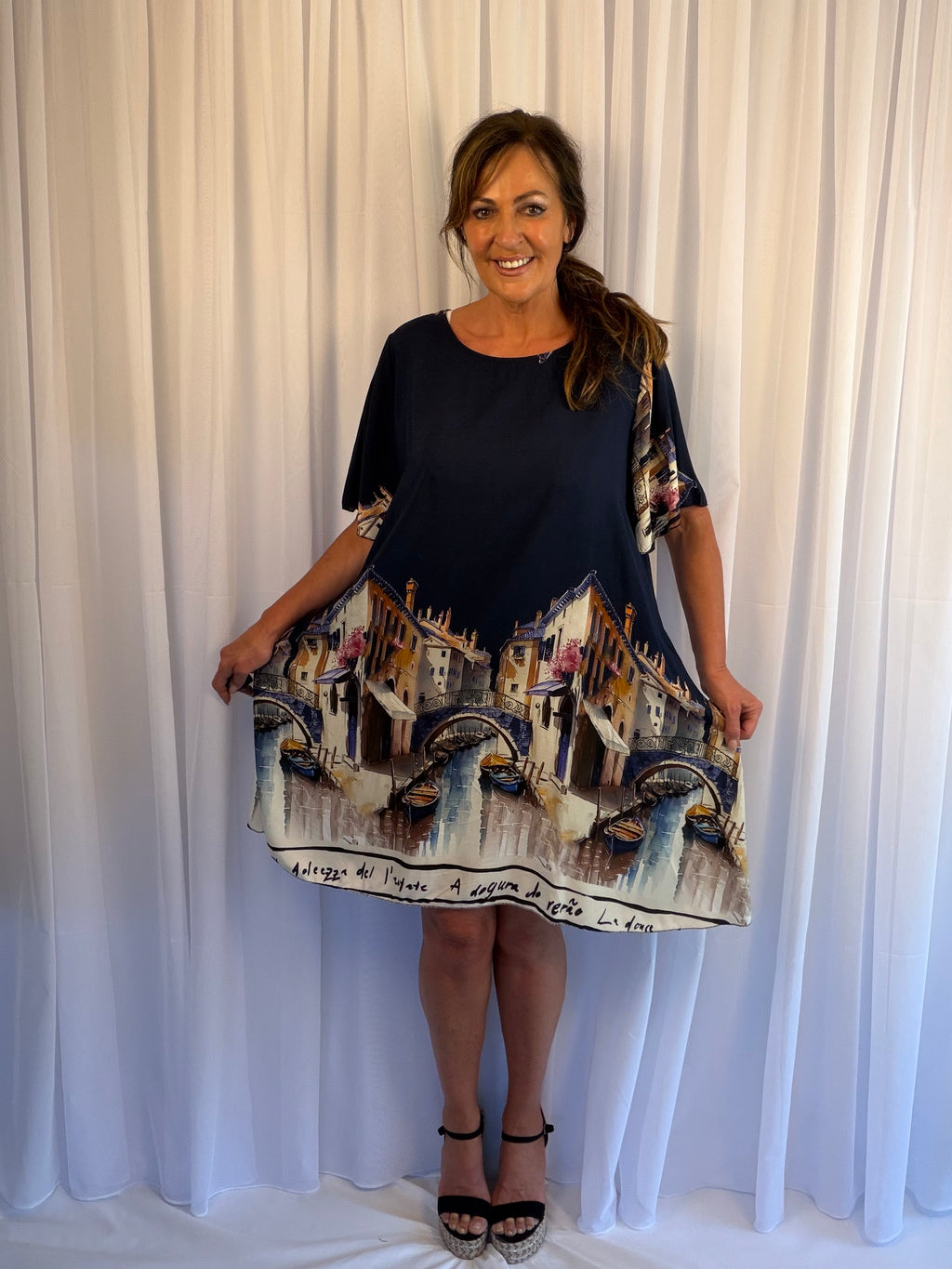 Venice cap sleeve dress