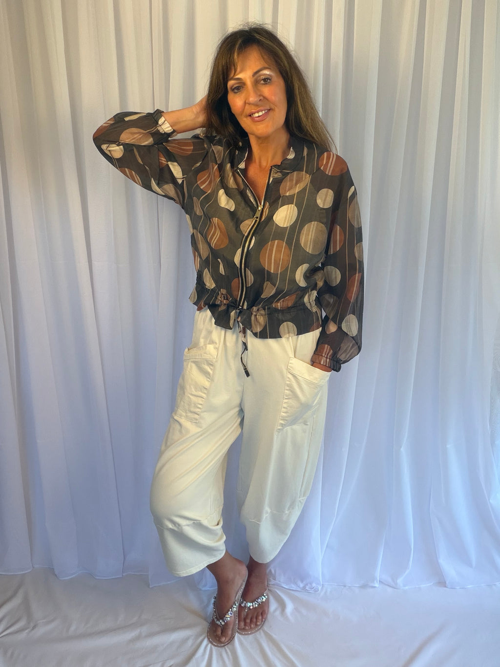 Spotty bomber jacket
