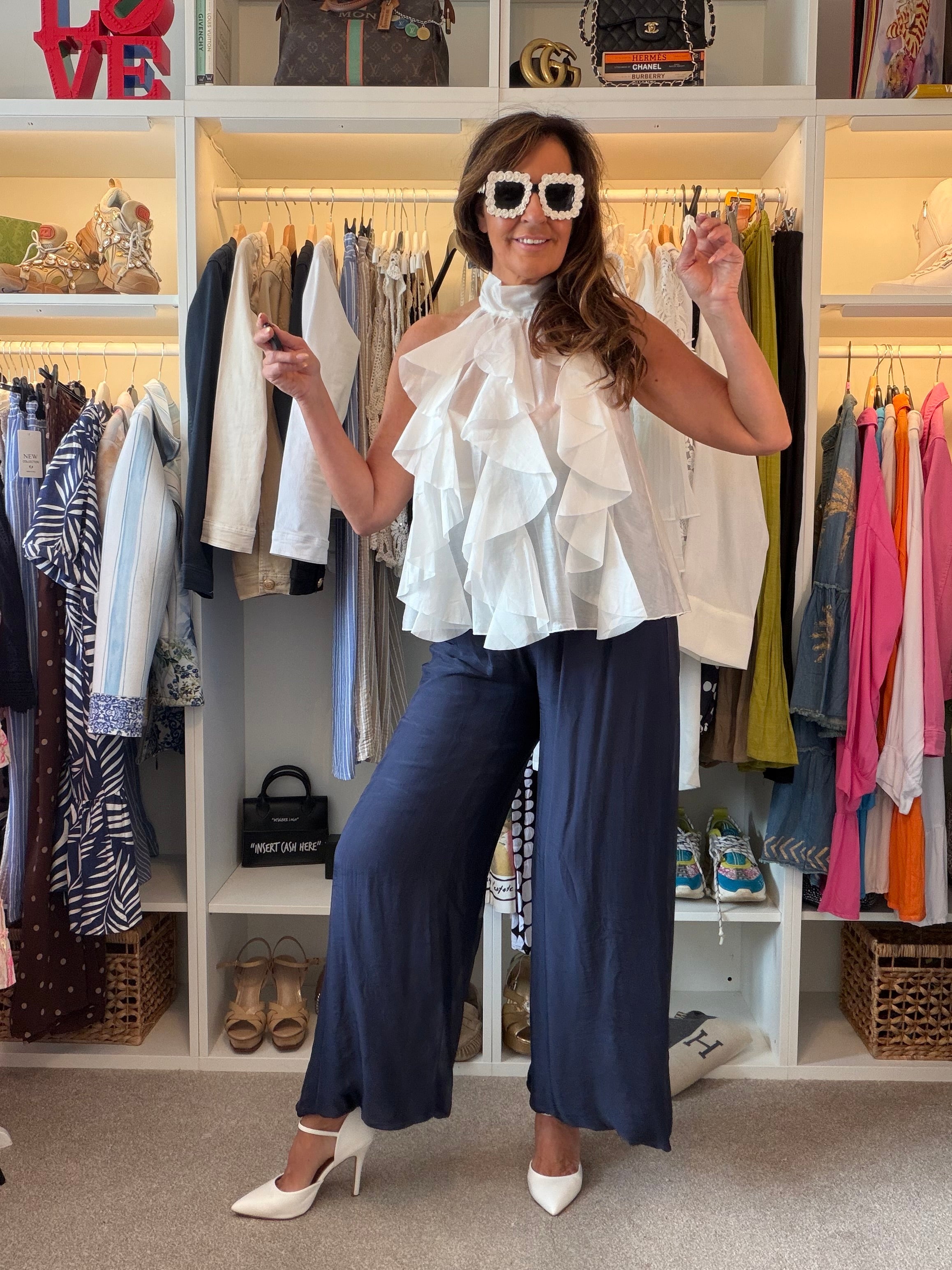 Silky trousers