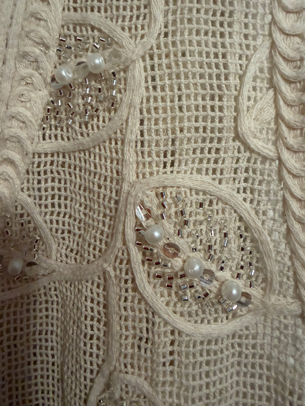 Gina pearl/beading crochet top