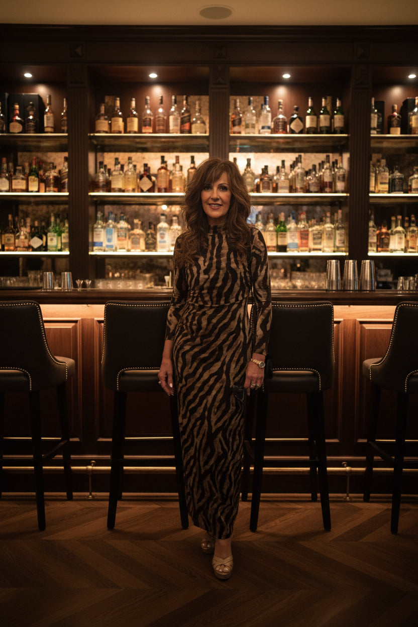 Mon LUXE limited animal print dress