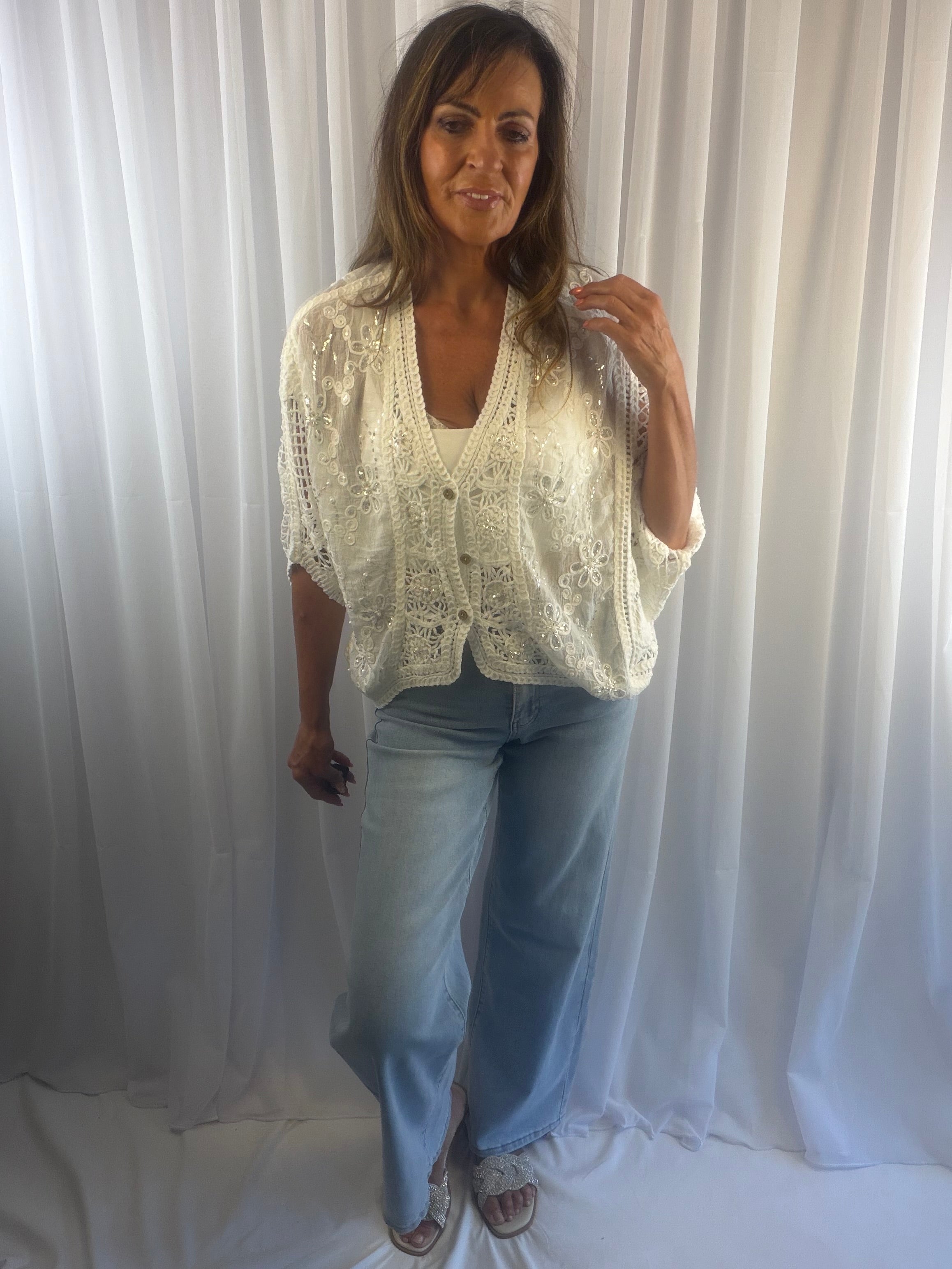 Isla the batwing embellished cardigan