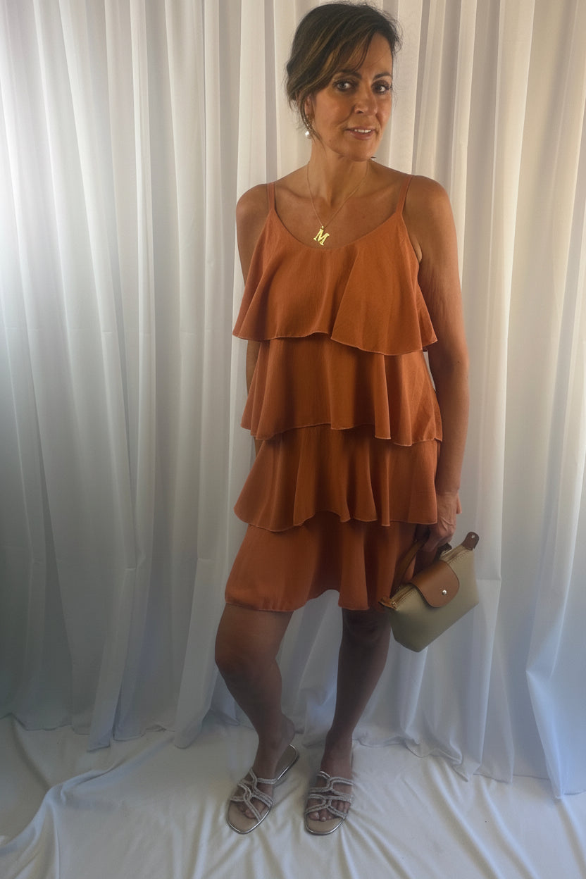 Roxy Ruffle tiered dress (short)