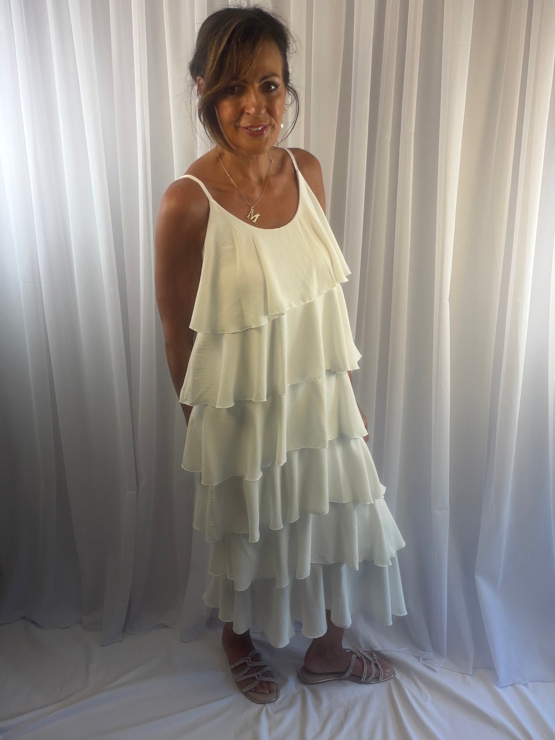 Roxy ruffle tiered maxi dress