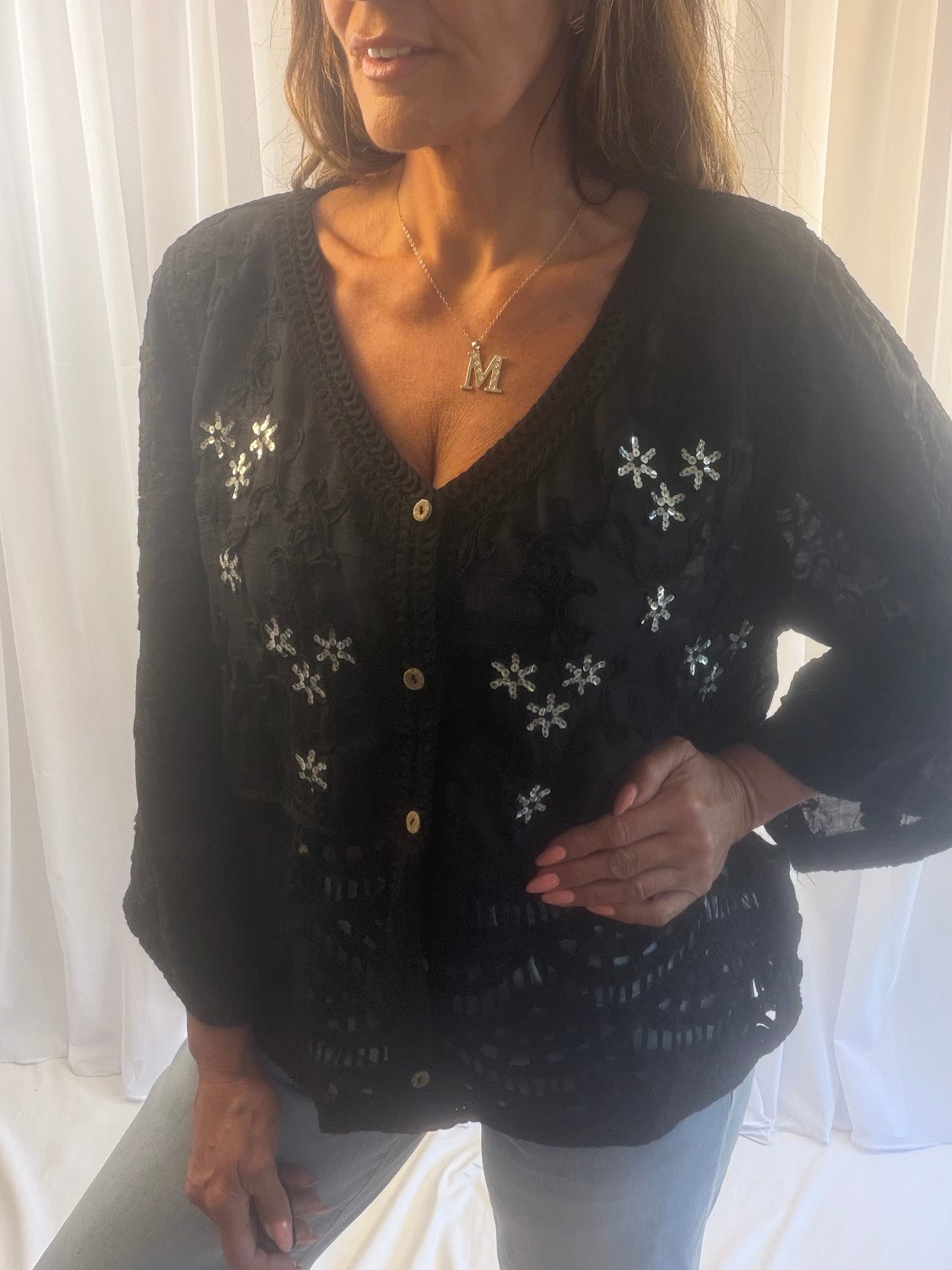 Isla the batwing embellished cardigan