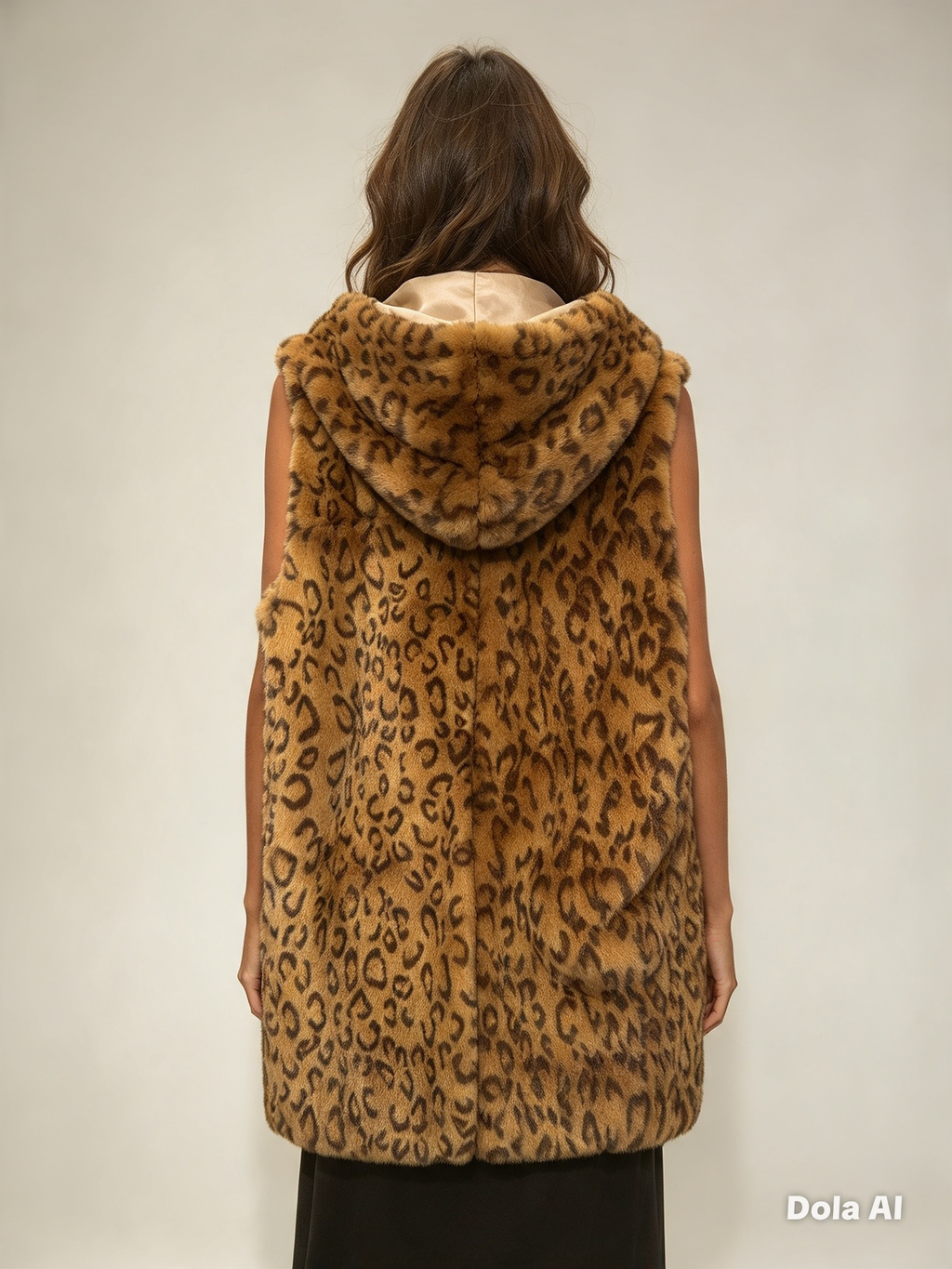 Lena the leopard faux fur gilet