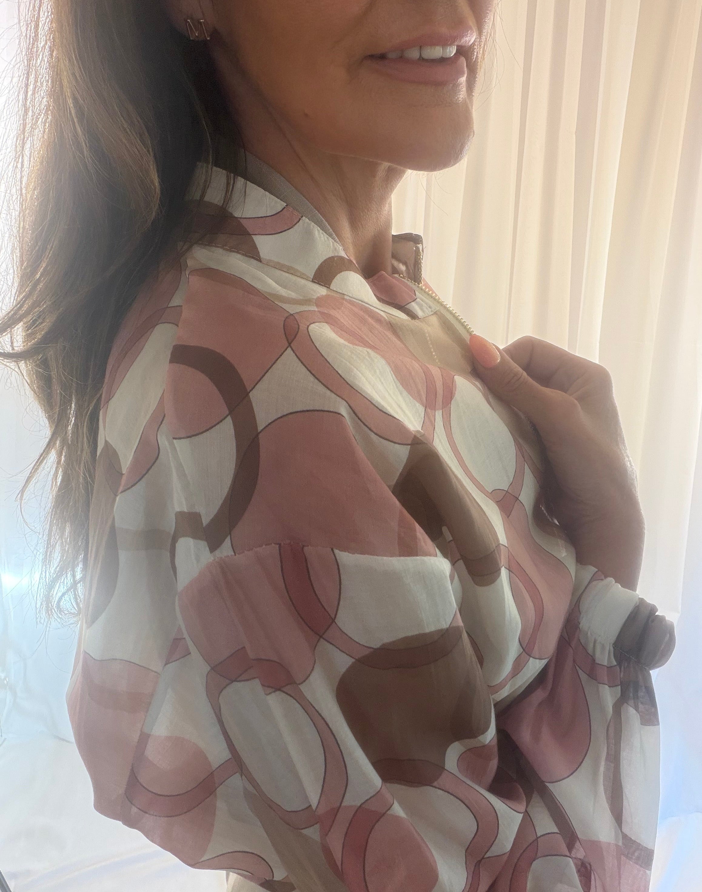 Suki spotty bomber jacket