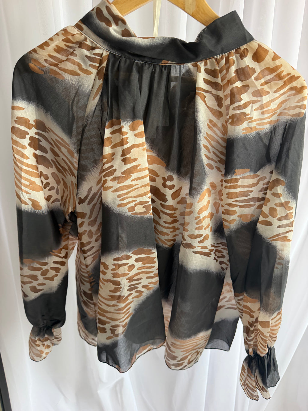 Toria ombre LUXE animal print blouse