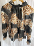 Toria ombre LUXE animal print blouse