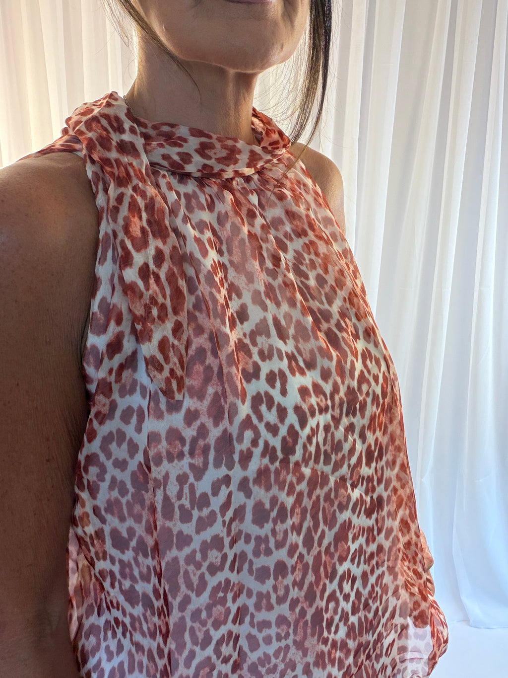 Sue the animal print halter neck top