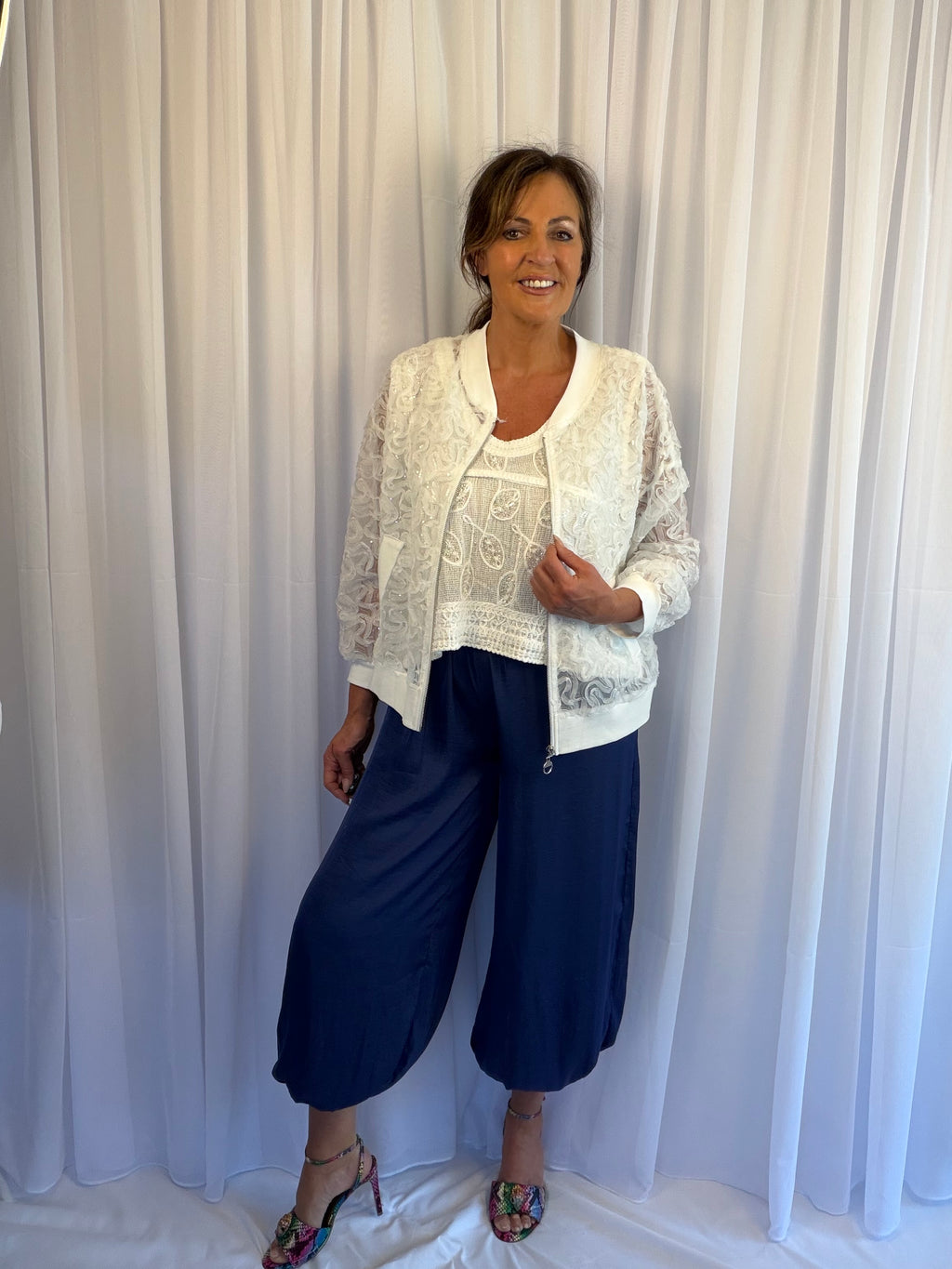 Bella balloon leg silky trousers