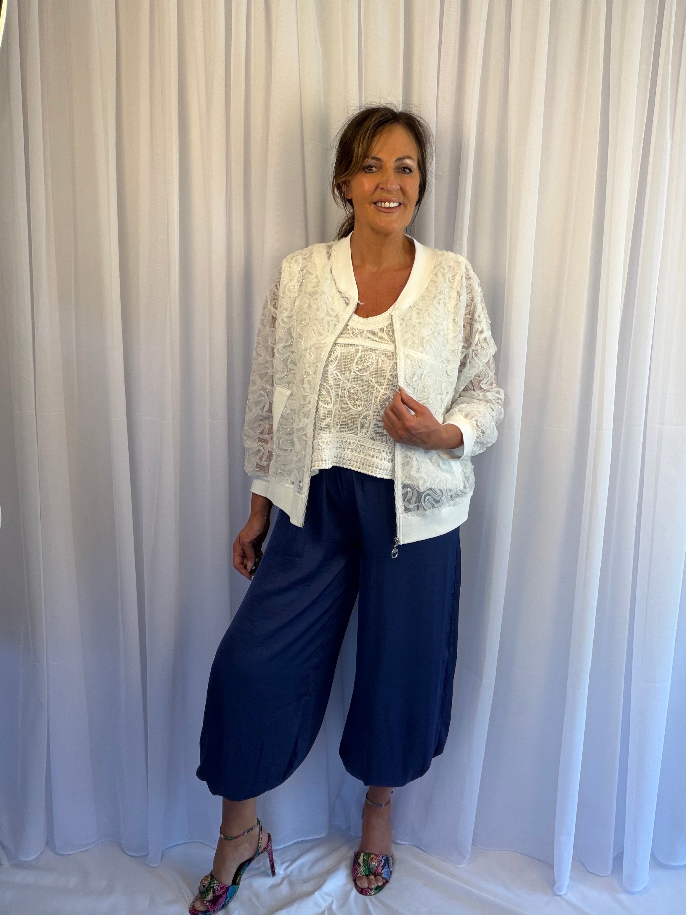 Bella balloon leg silky trousers