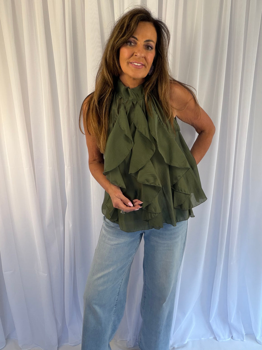 ‘Russella ruffle top