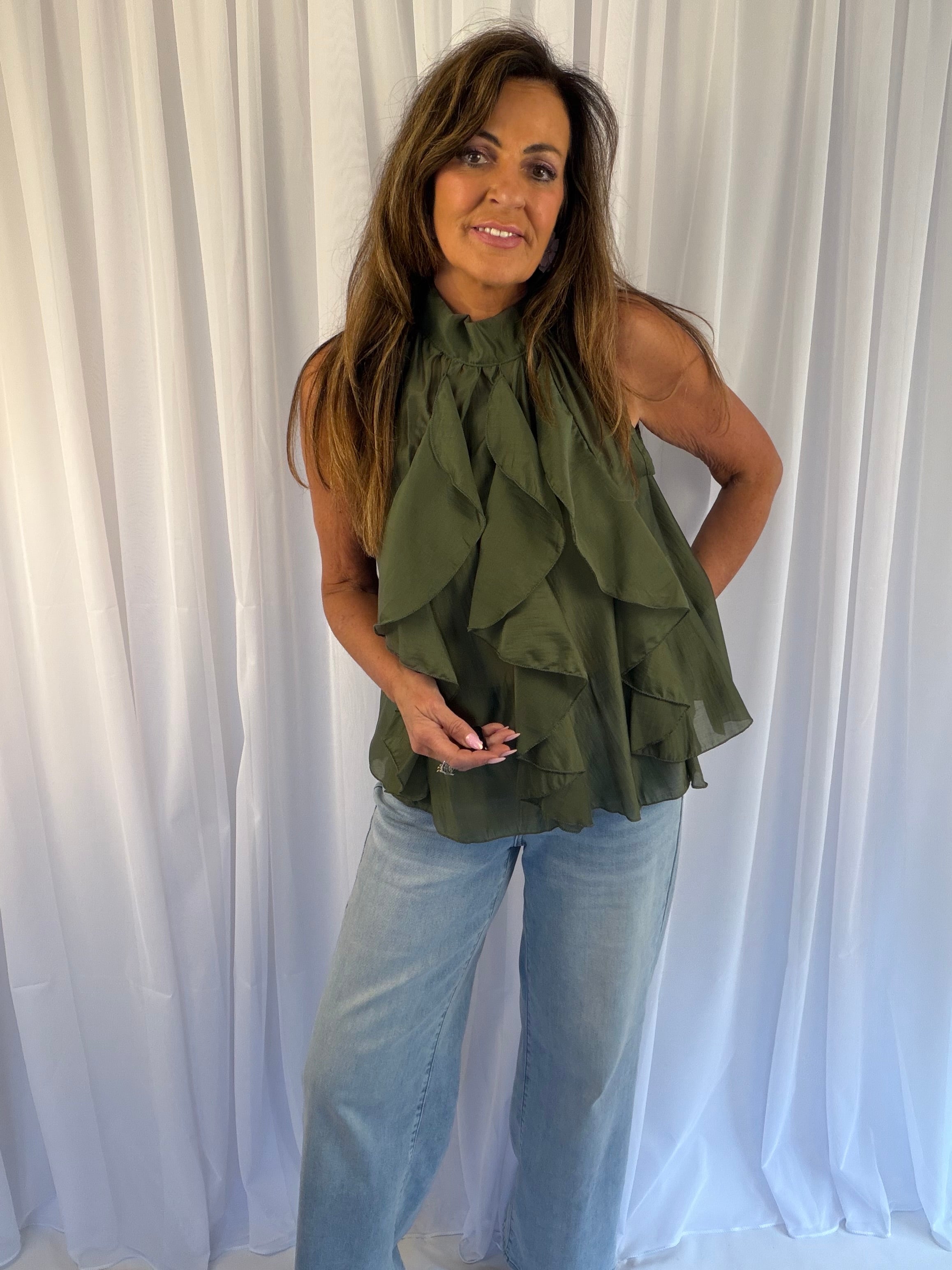 ‘Russella ruffle top