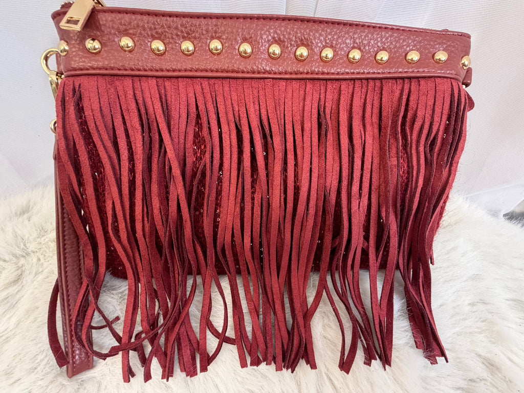 Francesca the tassel glitter handbag